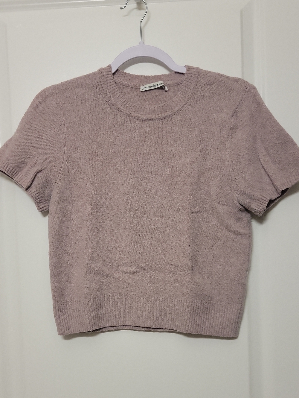 Abercrombie & Fitch Short Sleeve Crewneck Top - Dusty Mauve